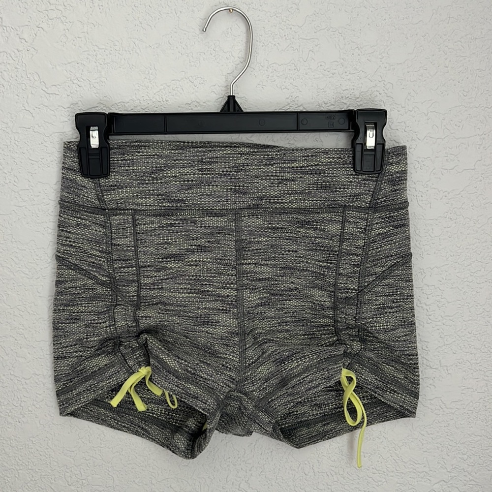 Lululemon shorts. Neon yellow and gray. Size 8.